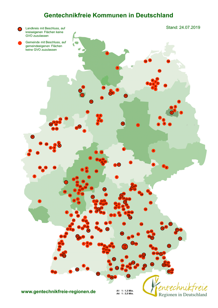 Gentechnikfreie Kommunen in Deutschland. Foto: BUND